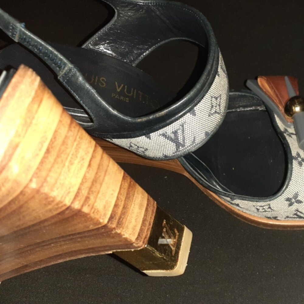 LOUIS VUITTON SLAAAY SANDALS....38.5/8.5